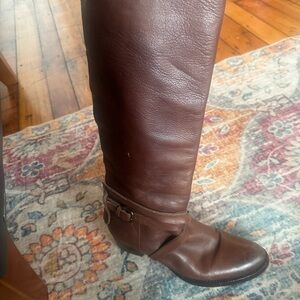 Massimo Dutti Brown Over the Knee Boots